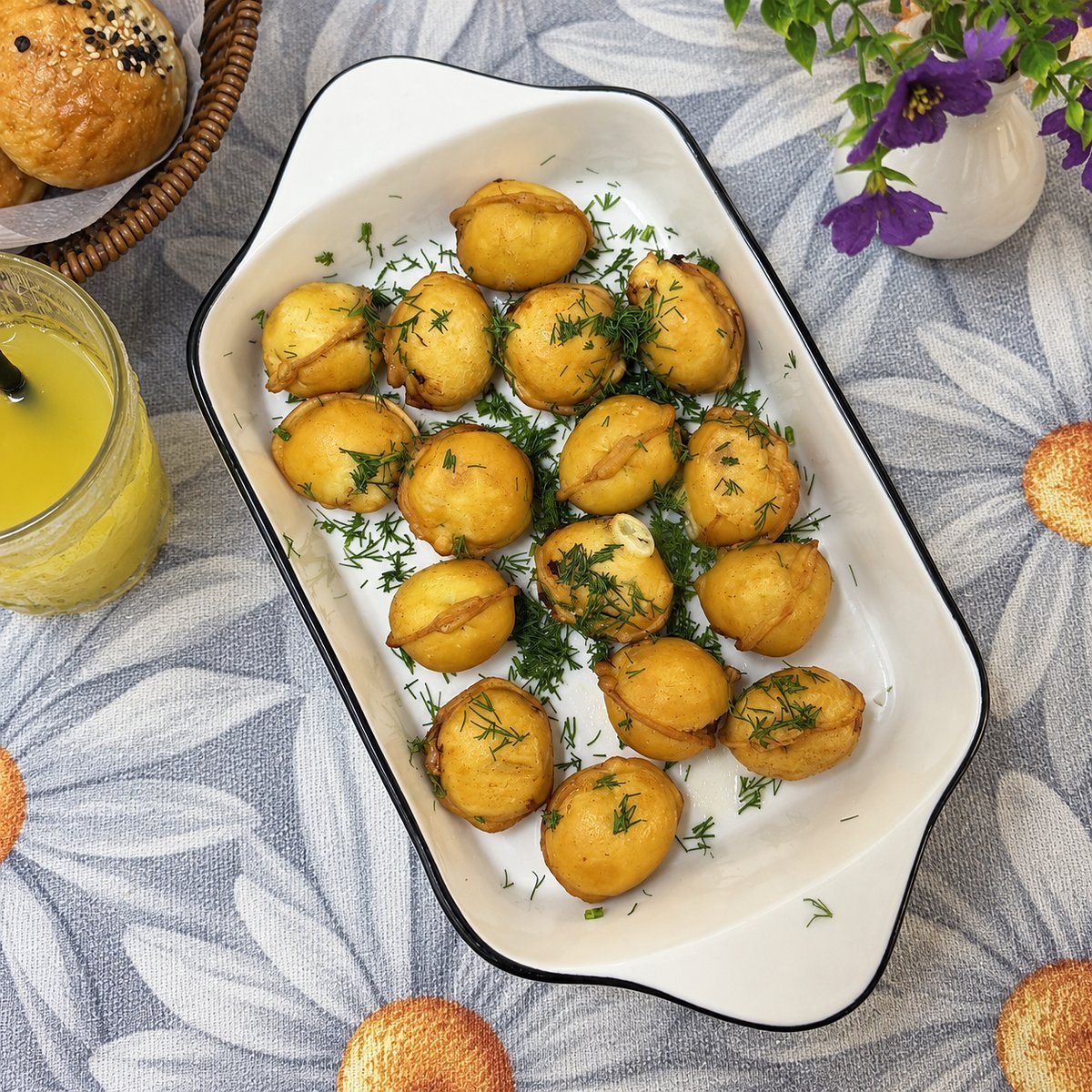 Молодой картофель с курдюком